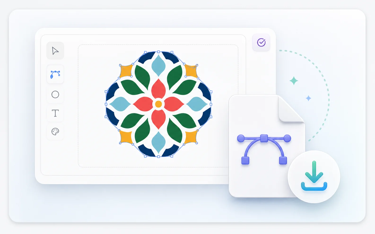 Vector preview with downloadable SVG file